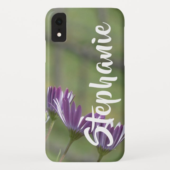 Coques Case-Mate iPhone Les fleurs pourpres ont personnalisé le XR (Dos)