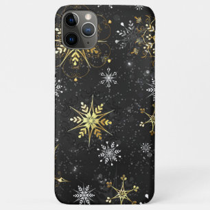 Case-Mate iPhone Case Les flocons dorés de Noël sur l'Arrière - plan noi