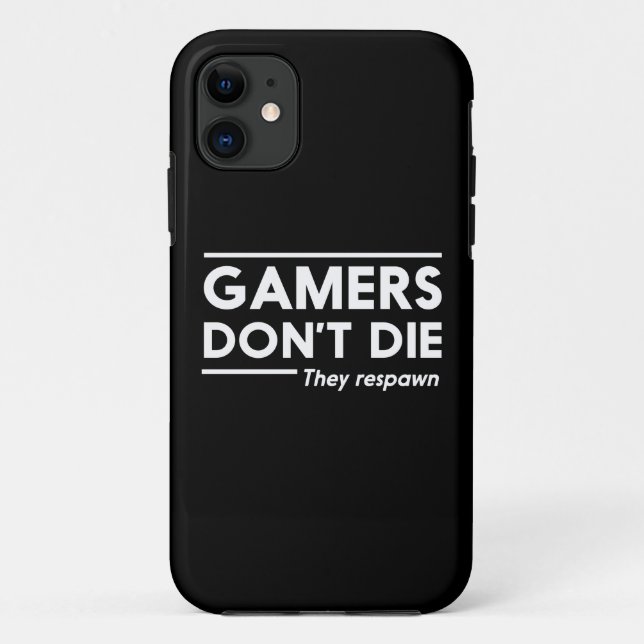 Coques Case-Mate iPhone Les Gamers ne meurent pas (Dos)