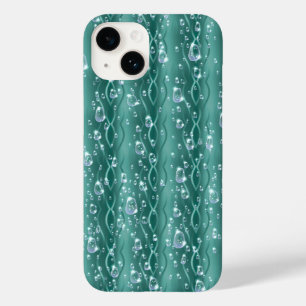 Coque Case-Mate iPhone Les gouttes de pluie sur le métal vert