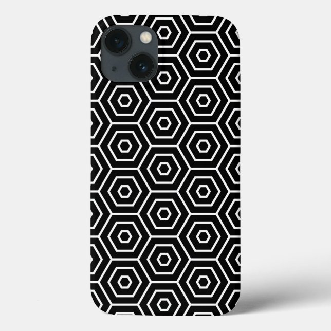 Coques Case-Mate iPhone Les hexagones donnent au motif géométrique (Verso)