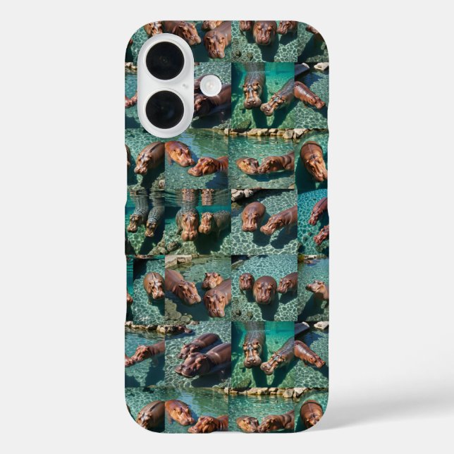 Coques Case-Mate iPhone Les hippopotames en jeu : Un paradis d'étang (Verso)