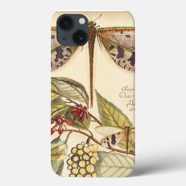 Coques Case-Mate iPhone Les libellules aux Feuilles et aux fruits (Verso)