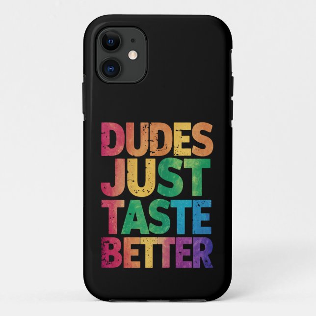 Coques Case-Mate iPhone Les mecs Goûtent juste un meilleur Gay pride déses (Dos)