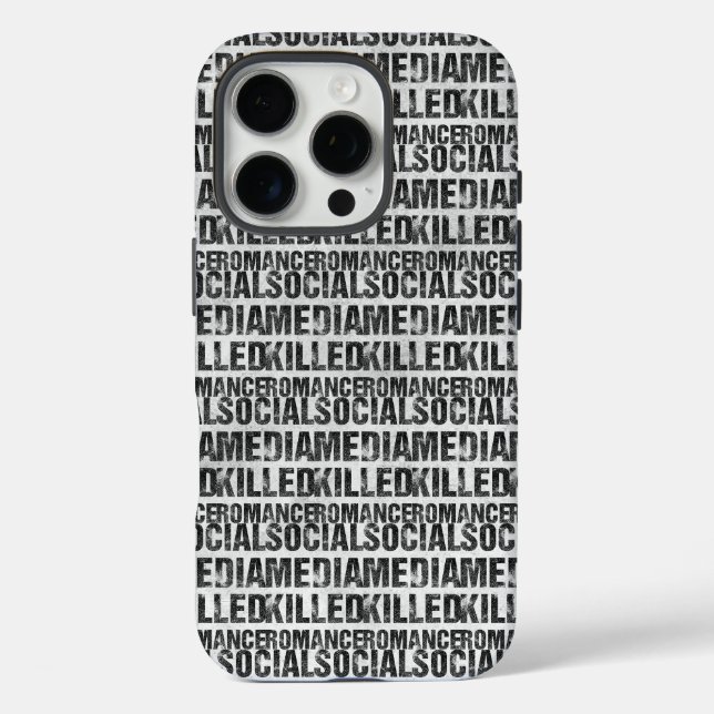 Coques Case-Mate iPhone Les médias sociaux ont tué la romance (Verso)