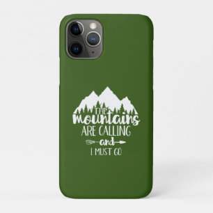 Case-Mate iPhone Case Les montagnes appellent et je dois aller Coque-Mat