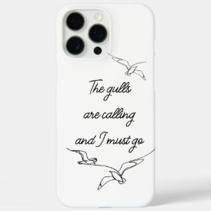 Coque iPhone 16 Pro Max Les mouettes appellent et je dois partir Art de mo