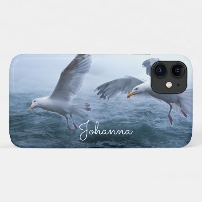Coques Case-Mate iPhone Les mouettes volent au-dessus de la mer (Dos (Horizontal))
