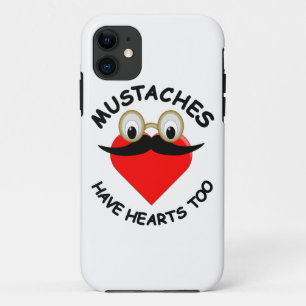 Coque iPhone 11 Les moustaches ont aussi des coeurs