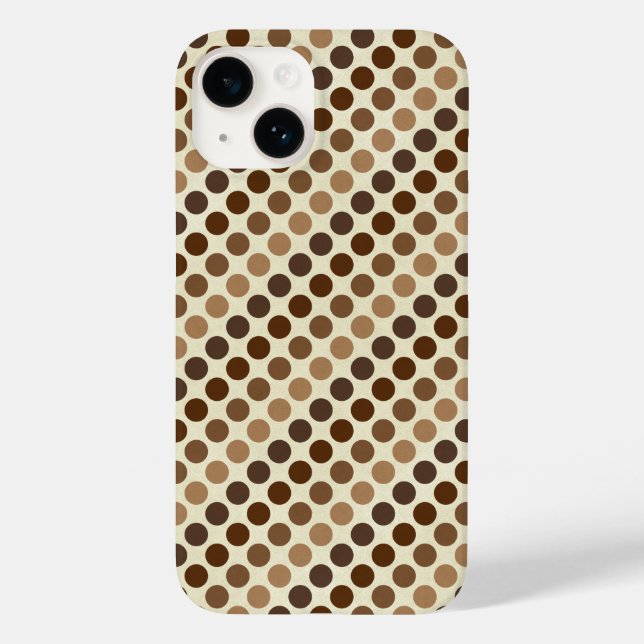Coques Case-Mate iPhone Les nuances des Pois Brown par Shirley Taylor (Verso)