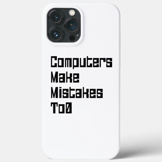 Coques Case-Mate iPhone Les Ordinateurs Font Des Erreurs À 0 (Verso)