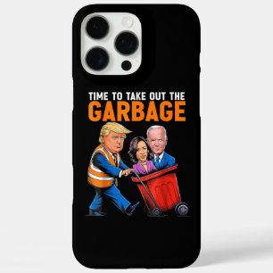 Coque iPhone 16 Pro Max Les ordures pour Trump 2024 Il est temps de sortir