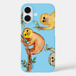 Coque Pour iPhone 16 Les paresseux disent ralentir