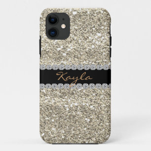 Coque Case-Mate iPhone Les PARTIES SCINTILLANTES Bling d'OR faites sur