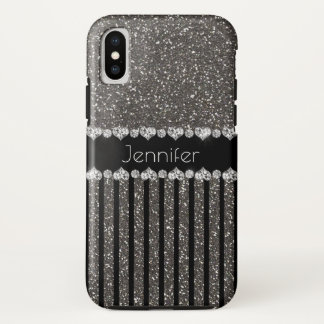 Case-Mate iPhone Case Les parties scintillantes grises élégantes ont
