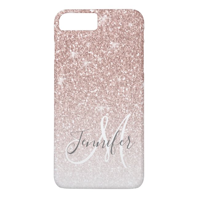 Coques Case-Mate iPhone Les parties scintillantes roses Girly d'or (Dos)