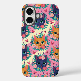Coque Pour iPhone 16 Les Pastels Moustaches & Fleurs Sauvages