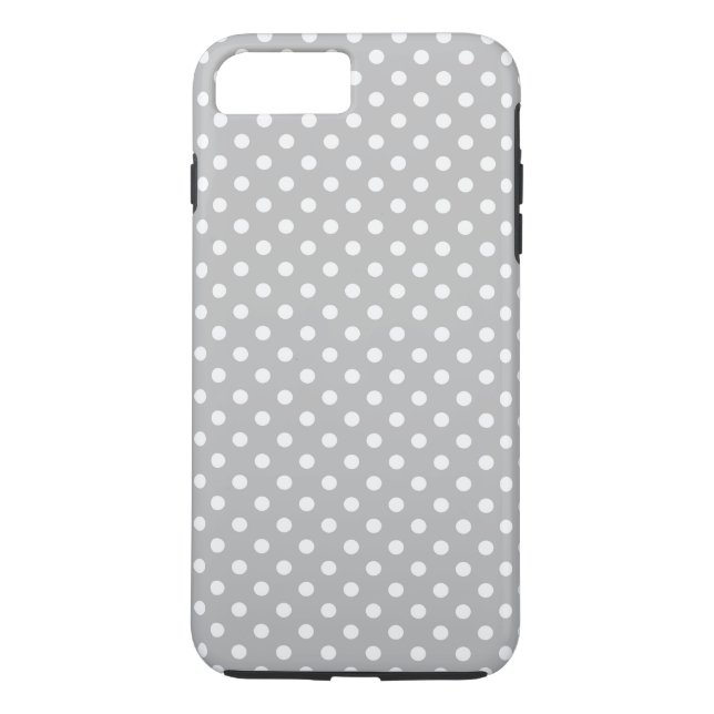 Coques Case-Mate iPhone Les Patterns de Gray White Polka (Dos)
