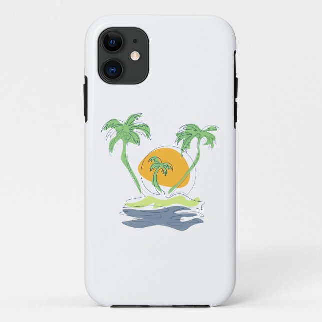 Coques Case-Mate iPhone Les paysages de plage tropicaux de l'île. Palmier  (Dos)