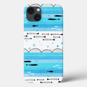 Etui iPhone 13 Les poissons en mer