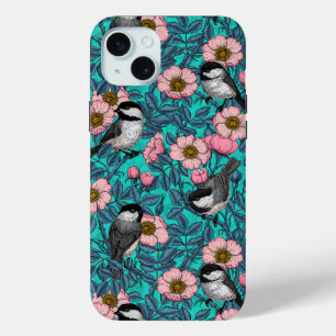 Coque Case-Mate iPhone Les poulets dans la nature rose, rose et bleu