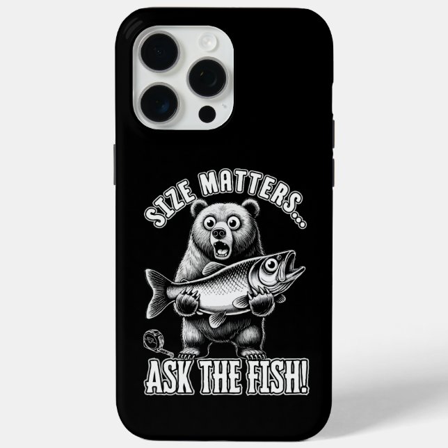 Coques Case-Mate iPhone Les questions de taille demandent au poisson (Verso)