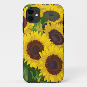 Coque iPhone 11 Les tournesols d'été jaunes
