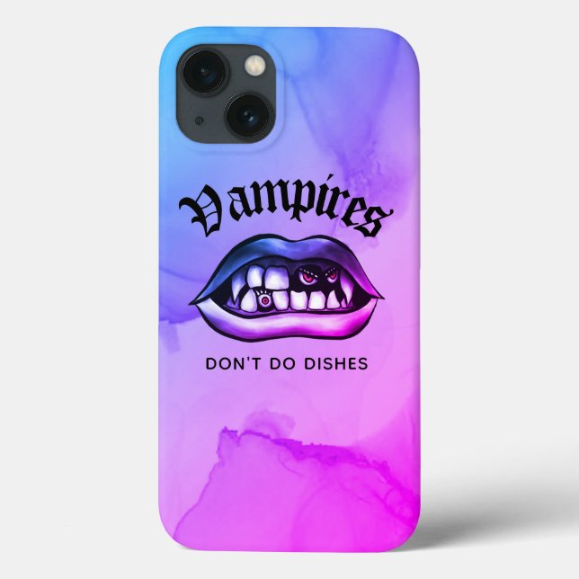 Coques Case-Mate iPhone Les vampires ne font pas de plats drôles Vaporwave (Verso)