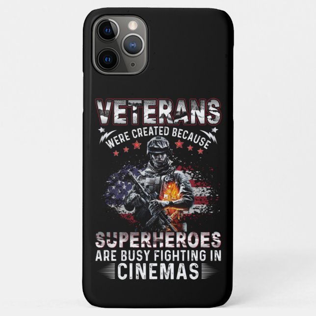 Coques Case-Mate iPhone Les vétérans parce que les super-héros sont occupé (Dos)