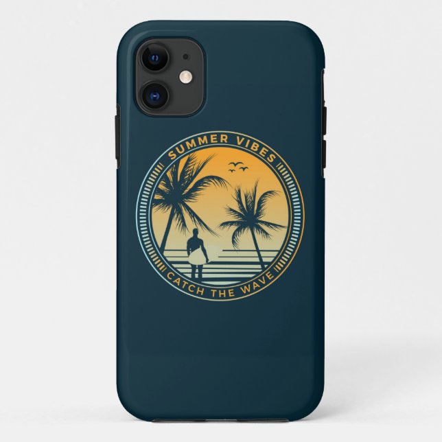 Coques Case-Mate iPhone Les Vibes D'Été Attrapent La Vague Surf (Dos)