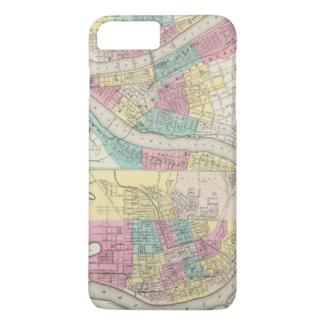 Coques Case-Mate iPhone Les villes de Pittsburgh Allegheny Cincinnati (Dos)
