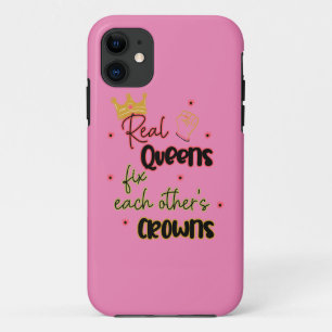 Case-Mate iPhone Case Les vraies reines réparent les couronnes de l'autr