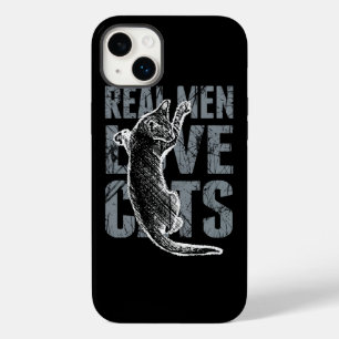 Coque Case-Mate iPhone Les vrais hommes aiment les chats en noir de style