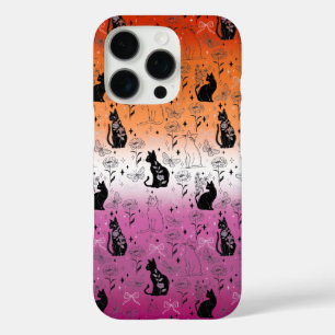 Coque iPhone 16 Pro Lesbian Pride Chat noir - Mystical Witchy