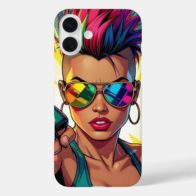Coques Case-Mate iPhone Lesbienne LGBT Mohawk Uppercut Pop Art (Verso)