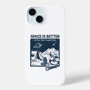 Coque Case-Mate iPhone L'espace est meilleur avec le feu de camp