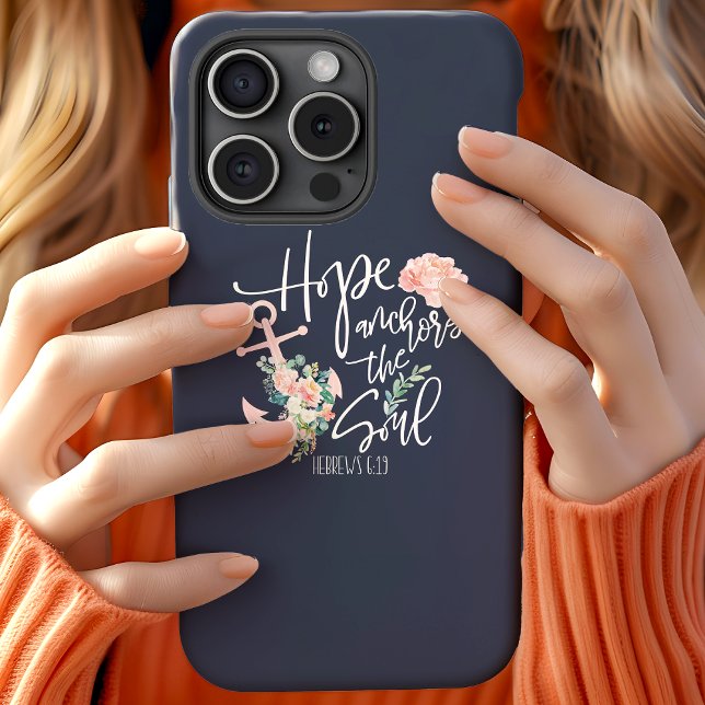 Coques Case-Mate iPhone L'espérance ancre l'âme Floral Christian (Créateur téléchargé)
