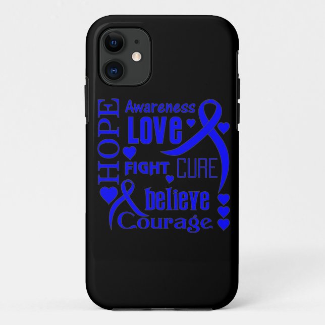 Coques Case-Mate iPhone L'espoir de cancer du colon exprime le collage (Dos)