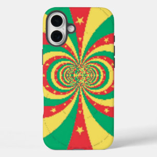 Coques iPhone 16 Plus L'Esprit du Cameroun   Drapeau des Lions Indomptab