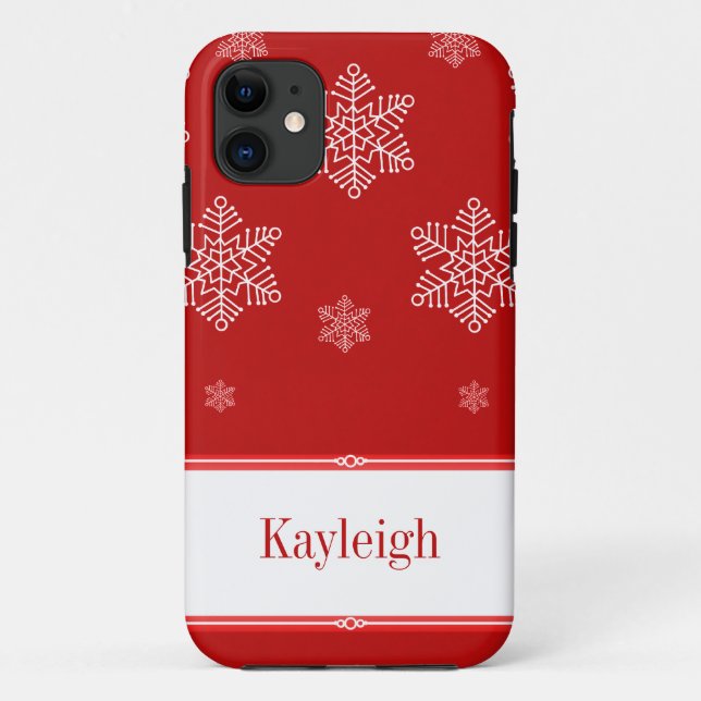 Coques Case-Mate iPhone Let it Snow BT iPhone 5 Coque, Rouge (Dos)