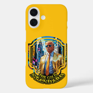 Coque Pour iPhone 16 L'étalon or - Président Trump 2024