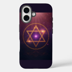 Coque Pour iPhone 16 L'étoile cosmique de l'équilibre éclairé