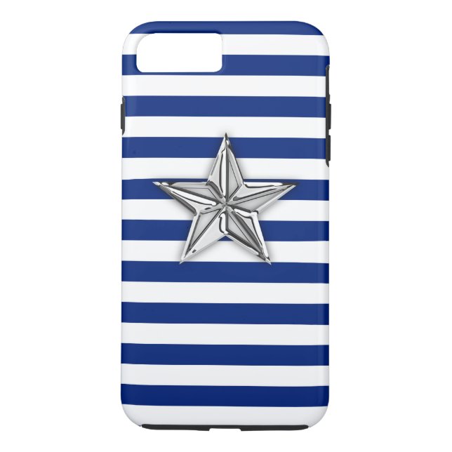 Coques Case-Mate iPhone L'étoile d'argent sur les bandes (Dos)