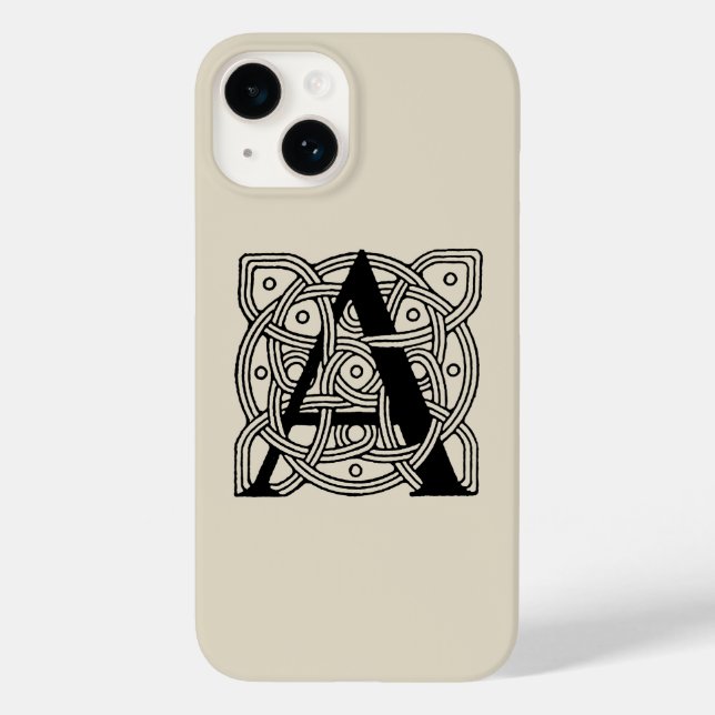 Coques Case-Mate iPhone Lettre A Monogramme Impression de nœud celtique vi (Verso)