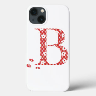 Etui iPhone Case-Mate lettre à motifs floraux B(rouge & points)
