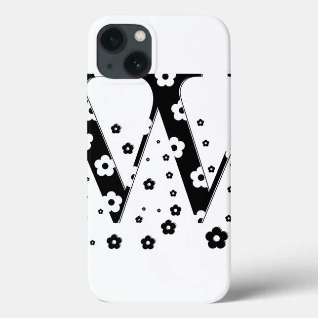 Coques Case-Mate iPhone lettre à motifs floraux W (Verso)