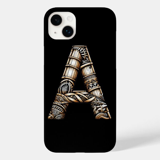 Coques Case-Mate iPhone LETTRE Aloha Polynésienne Hawaïenne A Initiale Per (Verso)