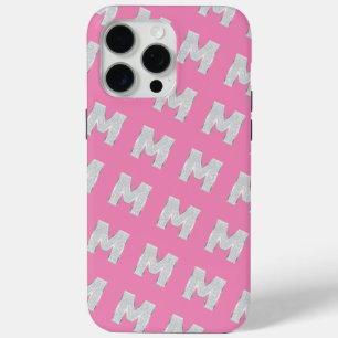 COQUE Case-Mate iPhone LETTRE ARGENT ROSE M