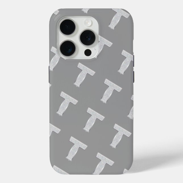 COQUES Case-Mate iPhone LETTRE ARGENT T (Verso)
