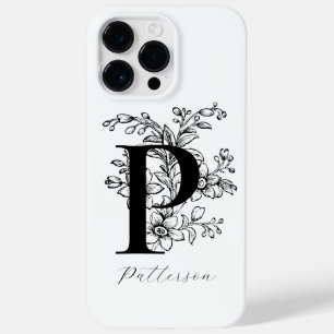 Coque Case-Mate iPhone Lettre botanique P monogramme nom
